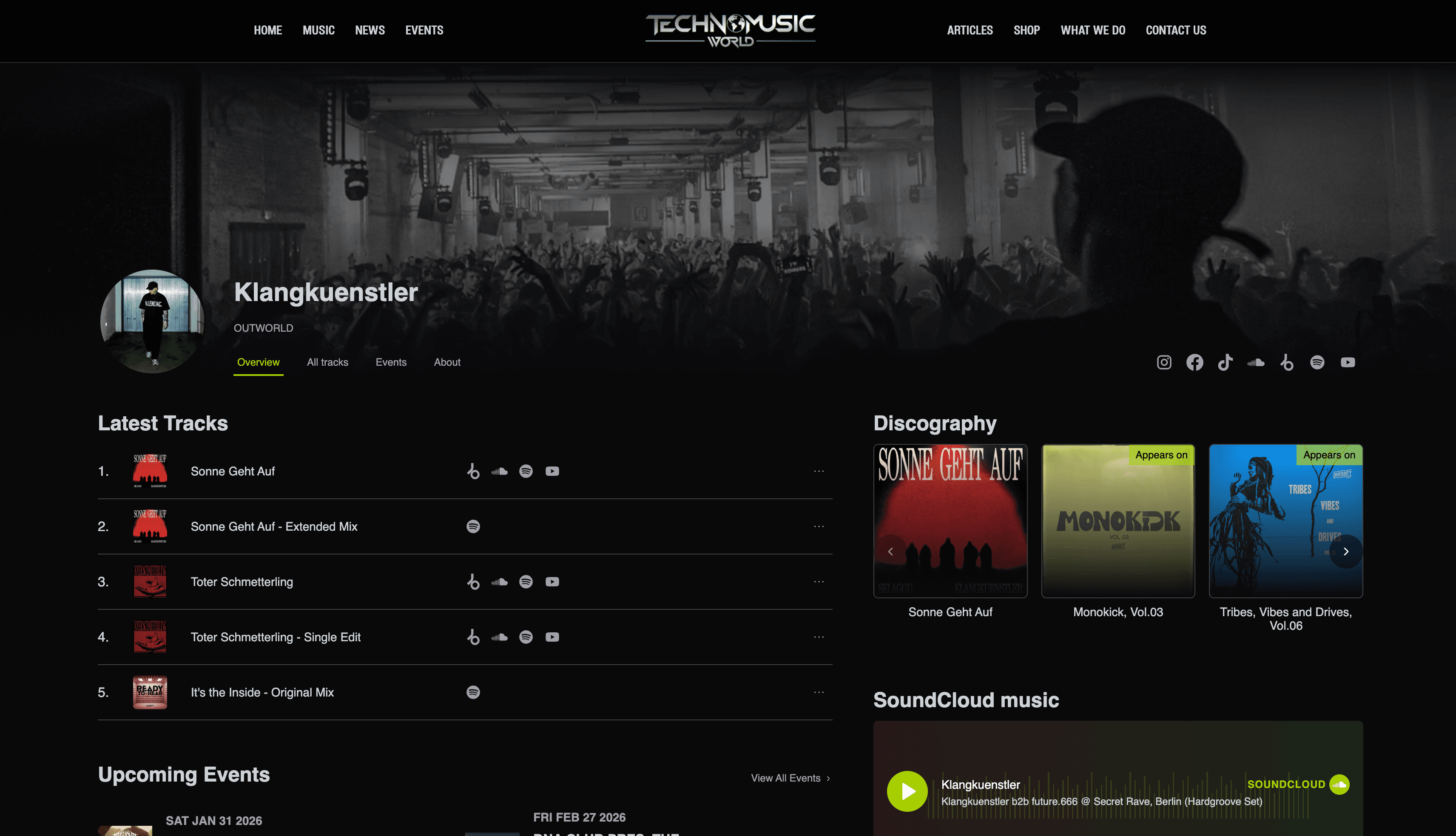 TechnoMusicWorld - Community features
